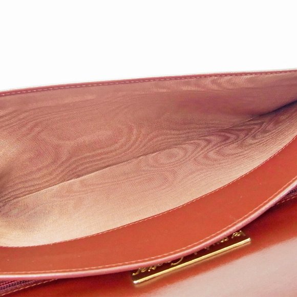 Cartier Clutch Bag Mastline Bordeaux Leather Authentic USED T9482 - Picture 6 of 8
